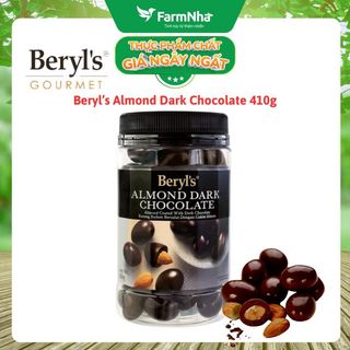  Socola Beryls Almond Dark Chocolate 410gr - Sôcôla Đen và Hạnh Nhân Giòn Ngon Hảo Hạng 
