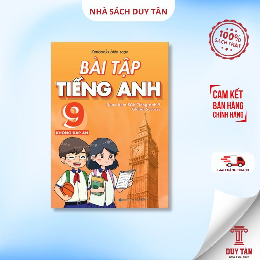 Sách - Bài Tập Tiếng Anh 9 (Không Đáp Án) – Dùng Kèm SGK Tiếng Anh 9 Global Success - Zenbooks