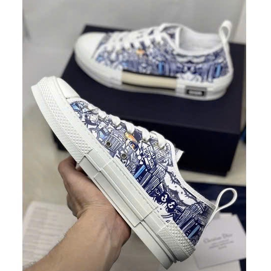 Giày Thể Thao Đờ O Nam Bản Hoa Văn Xanh New 2026ss