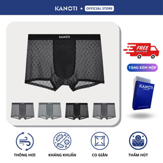 Combo 5 Quần lót nam thun lạnh thông hơi KANOTI, quần sịp đùi nam không đường may, kháng khuẩn bền đẹp CBK035