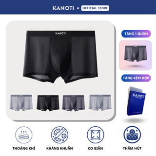 [TẶNG 1 QUẦN] Combo 5 Quần lót nam thun lạnh thông hơi cao cấp KANOTI, quần sịp nam không đường may thoáng mát CBK025T