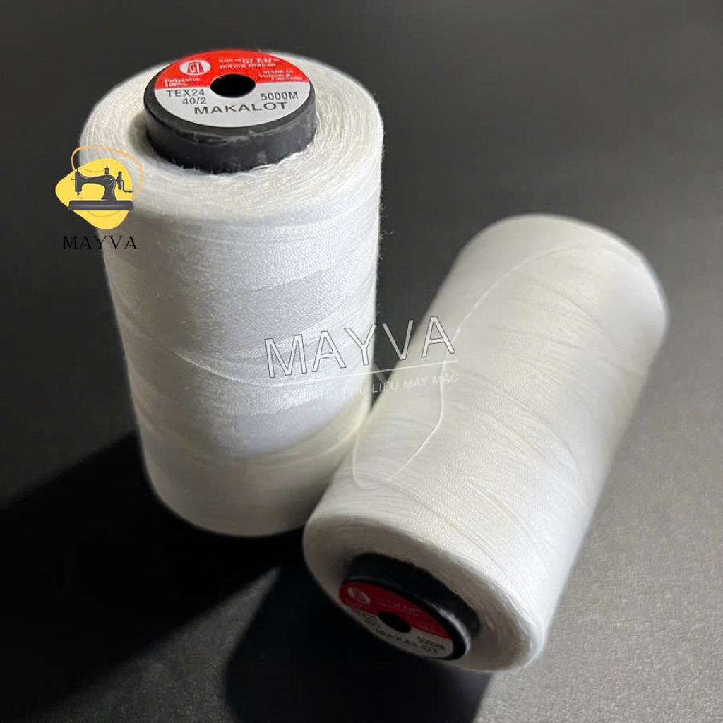 Chỉ may GiTai màu trắng 5000m nguyên cuộn