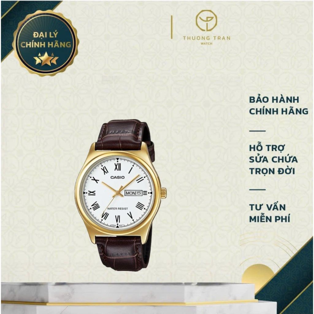 ĐỒNG HỒ NAM SỐ LA MÃ MTP-V006 DÂY DA