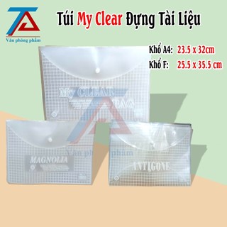  Combo 20 40 túi đựng tài liệu A4 túi my clear trong suốt  bìa đựng tài liệu - VPP Trường Anh 