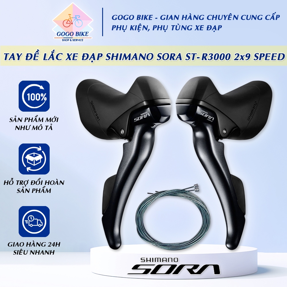 [GoGo Bike] Tay đề lắc xe đạp SHIMANO SORA ST R3000 2x9 Speed - Chính Hãng