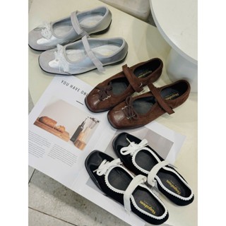 GIÀY BÚP BÊ NAGASHOES DÁNG BALLET RETRO BUỘC DÂY NAB125