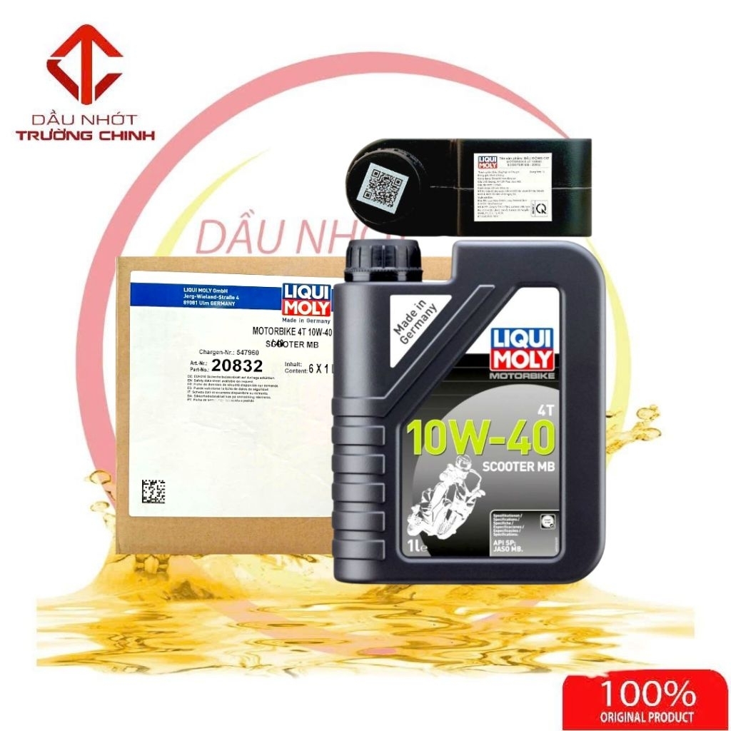 Thùng Nhớt Liqui  Moly 10W40 Scooter MB dành cho xe ga 1L