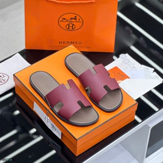 [ TẶNG HỘP BẢO VỆ ] Dép HM Izmir quai đỏ mận đế xám