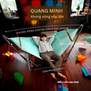 [ Hoả Tốc Khung + Võng ] HCM hỗ trợ võng người lớn + khung bán nguyệt