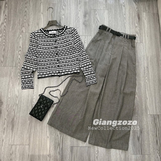 ( HÀNG QC) Quần Vải Xước Ống Rộng Kèm Đai Dài 95CM