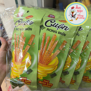 Sỉ bịch 30 gói snack cuộn rong biển giòn giòn thơm ngon đậm vị, snack giòn vị rong biển ba anh em food