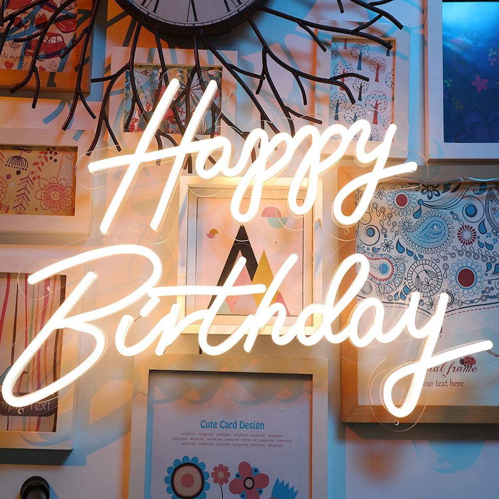 Đèn Led Neon Trang Trí Happy Birthday Will You Marry Me USB Sang Trọng 26x40 38x59 42x29 41x32cm