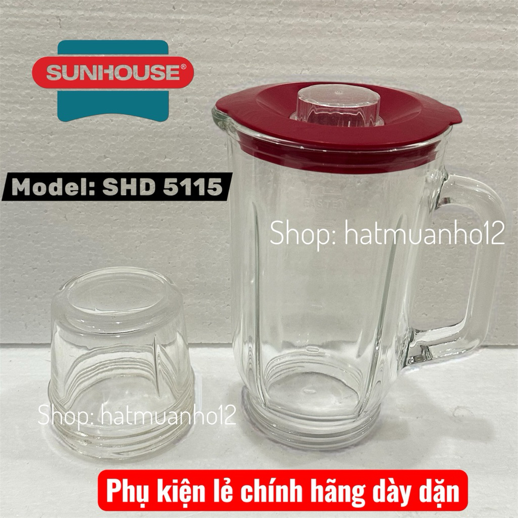 Cối Thuỷ Tinh nhỏ +sinh tố máy xay Sunhouse SHD5111 SHD5112 SHD5115