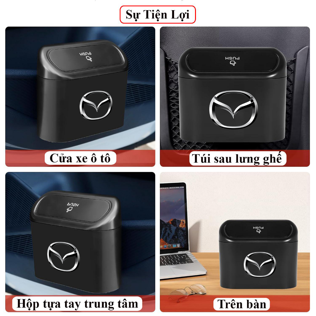 Thùng Đựng Rác Xe Hơi - Thùng Rác Mini Để Trên Ô Tô - Thùng Rác Ô Tô Có Logo Xe - Chất Liệu Nhựa ABS Cao Cấp - HN Auto | BigBuy360 - bigbuy360.vn