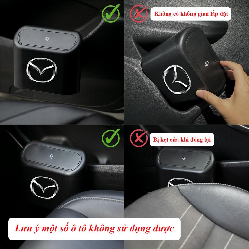 Thùng Đựng Rác Xe Hơi - Thùng Rác Mini Để Trên Ô Tô - Thùng Rác Ô Tô Có Logo Xe - Chất Liệu Nhựa ABS Cao Cấp - HN Auto | BigBuy360 - bigbuy360.vn