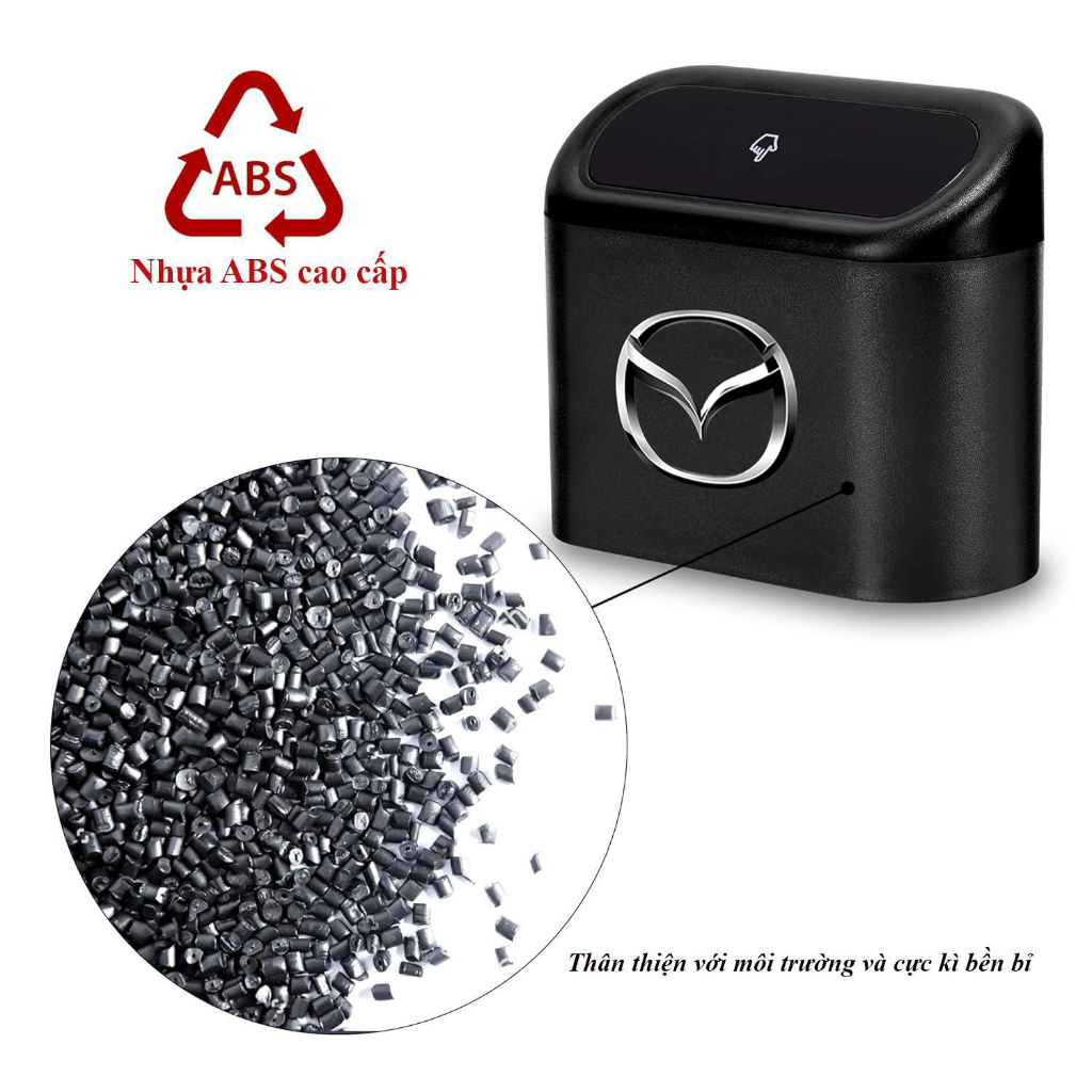Thùng Đựng Rác Xe Hơi - Thùng Rác Mini Để Trên Ô Tô - Thùng Rác Ô Tô Có Logo Xe - Chất Liệu Nhựa ABS Cao Cấp - HN Auto | BigBuy360 - bigbuy360.vn