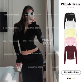   MỞ BÁN  Áo Khoác Cardigan Cổ Trụ Tay Dài Nhiều Màu -  Chinh Trần Store 