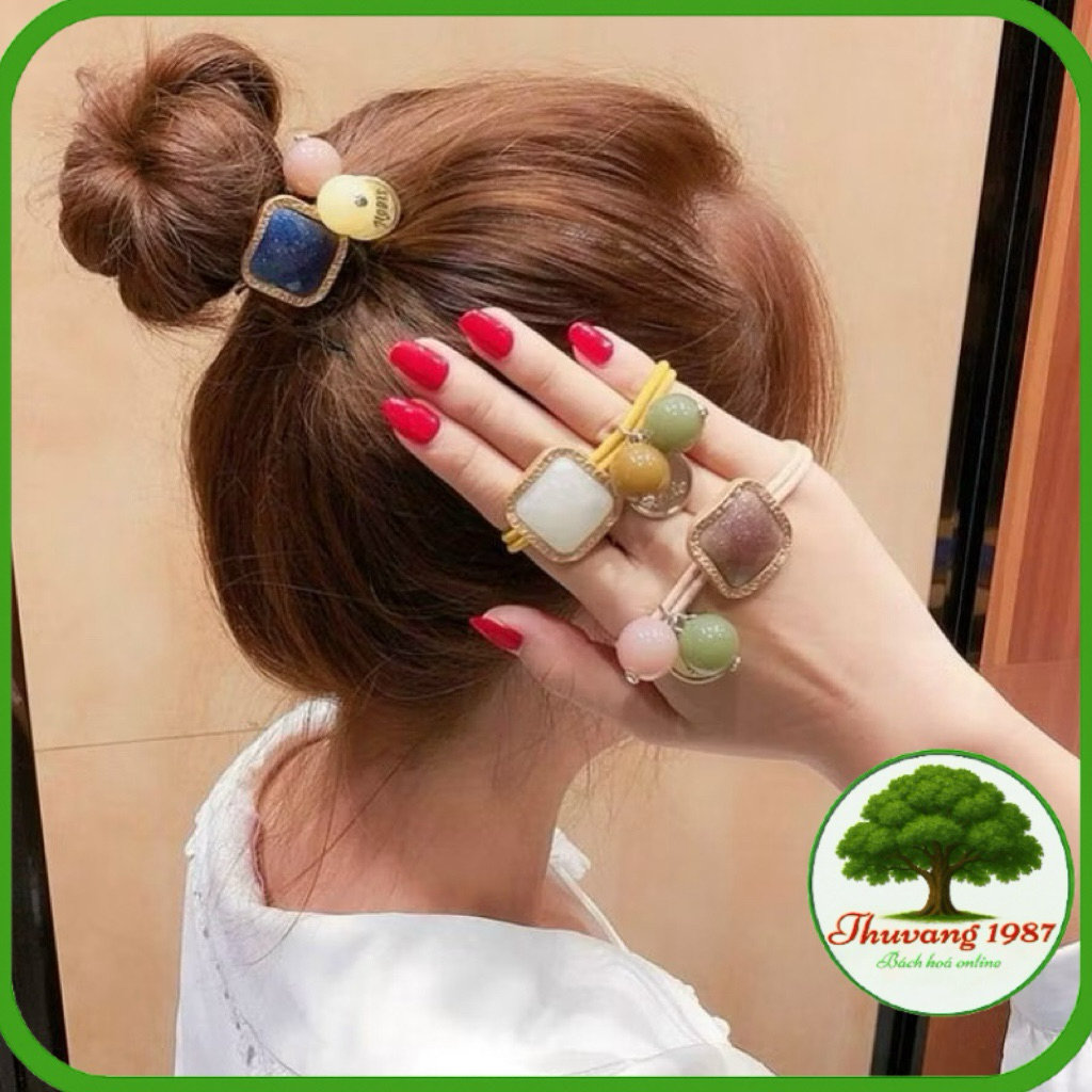 Combo 3 dây cột tóc nữ phong cách hàn quốc mix màu xinh xắn
