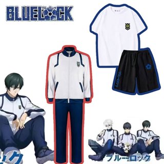 ✅🔥Blue lock cosplay quần áo thể thao áo khoác có dây kéo bộ trang phục anime in 3d đồng phục học sinh ha