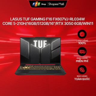  Laptop Asus TUF Gaming F16 FX607VJ-RL034W Core 5-210H 16GB 512GB 16" WUXGA RTX 3050 6GB Win11 