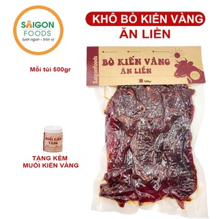  500gr Khô bò kiến vàng ăn liền SaigonFoods loại 1 + Tặng Muối kiến vàng -  Giao hàng toàn quốc  
