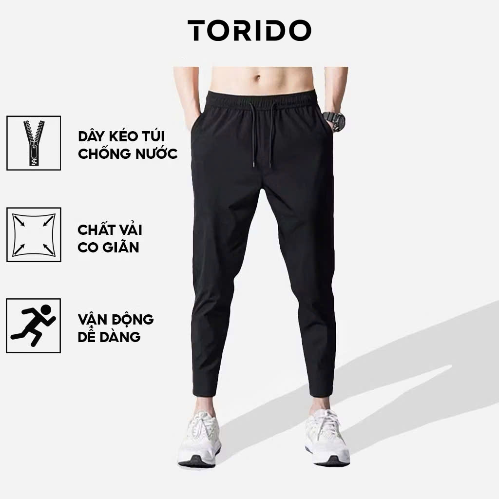 Quần Jogger Nam Thun Trơn Basic Torido Có Khóa Túi Chống Nước - Form Sang Trọng- Tôn Dáng JG066
