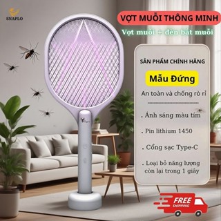 Vợt Muỗi SNAPLO Chính Hãng,3 Lớp Lưới sạc điện chống giật An toàn Tuyệt Đối,Bắt Muỗi Hiệu Quả tiện dụng