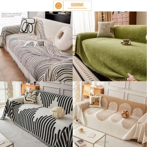 Thảm Vintage, Thảm Thổ Cẩm, Khăn Phủ Sofa, Thảm Trải Sàn Chống Bụi Bẩn Phong Cách Bắc Âu