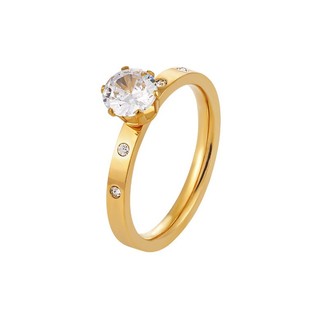 Nhẫn Titan Nữ Đính Đá Zircon Sang Trọng Không Đen Chống Dị Ứng TT 229