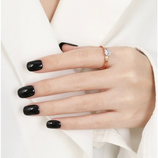 Nhẫn Titan Nữ Đính Đá Zircon Sang Trọng Không Đen Chống Dị Ứng TT 229