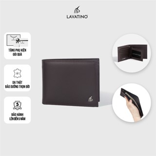Ví Da Nam Cao Cấp Da Bò Mastrotto Có Ngăn Khóa Kéo Chính Hãng LAVATINO, LINESS -  WB57