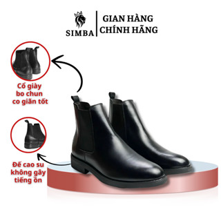 Giày da chelsea boot POSEIDON Classic mũi nhọn da hai lớp Boots công sở cao cổ đế khâu chắc chắn