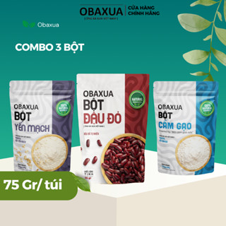 Combo 3 Bột OBAXUA 75g x3 – Đậu Đỏ, Yến Mạch, Cám Gạo