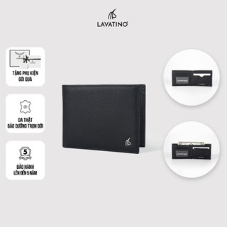   New Item  Ví Nam Có Ngăn Khóa Kéo Da Bê Vân Hạt Cao Cấp Chính Hãng LAVATINO - DYAN WB48 