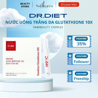 Hỗ Trợ Trắng Da Toàn Thân Sunshine Glutathione 10x Dr.Diet 20 Ống, Dưỡng Da Trắng Sáng Và Trẻ Hoá Làn Da Từ Bên Trong