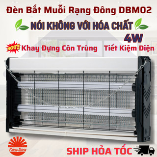  Đèn Bắt Muỗi Rạng Đông Model DBM02 500x250 4W Máy Thu Hút Côn Trùng Thông Minh Treo Tường Bảo Hành 12 Tháng 