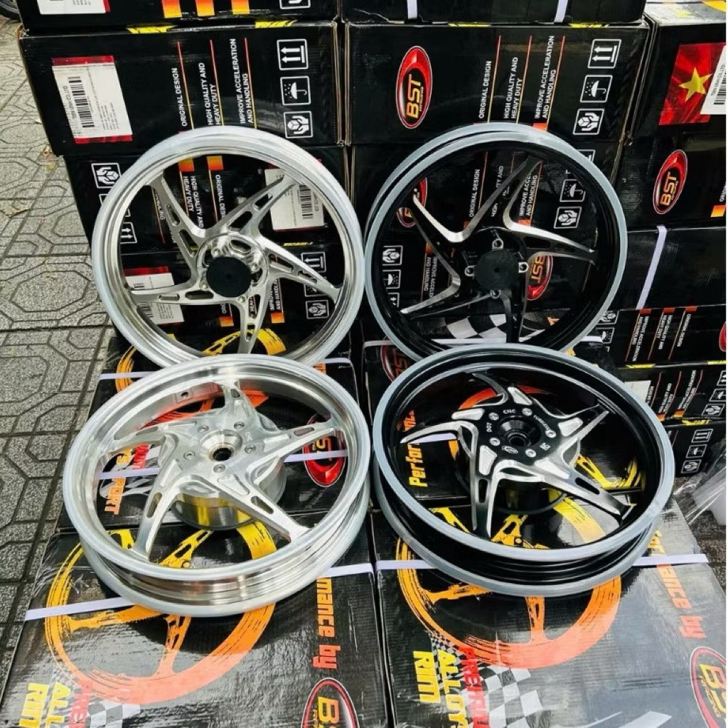 Mâm 5 cây cnc BST V2 Vario Click Vision AB125/150 2010-2025 - mâm BST 5 cây - phụ kiện thay thế vành