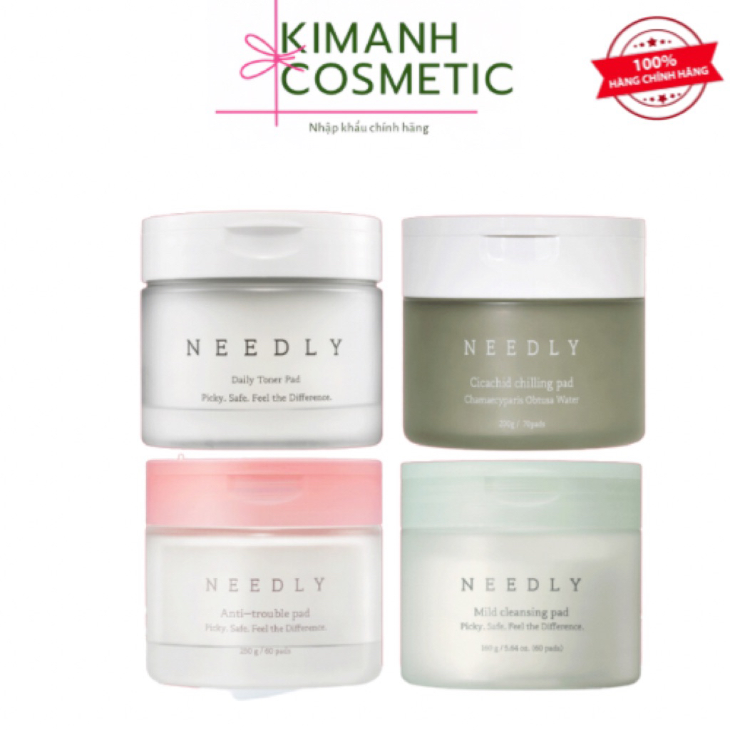 [KIMANH Cosmetics] Toner pad Needly DAILY TONER/ANTI-TROUBLE/CICACHID CHILLING/MILD CLEANSING 280ml
