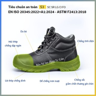 Giày bảo hộ lao động cổ cao chống nước chống đinh Jogger Bestboy S3 SRC