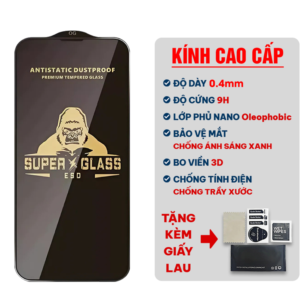 Kính cường lực Redmi K50, K50 Pro, K50 Gaming, K50 Ultra trong suốt, full màn, nano chống bám vân, c