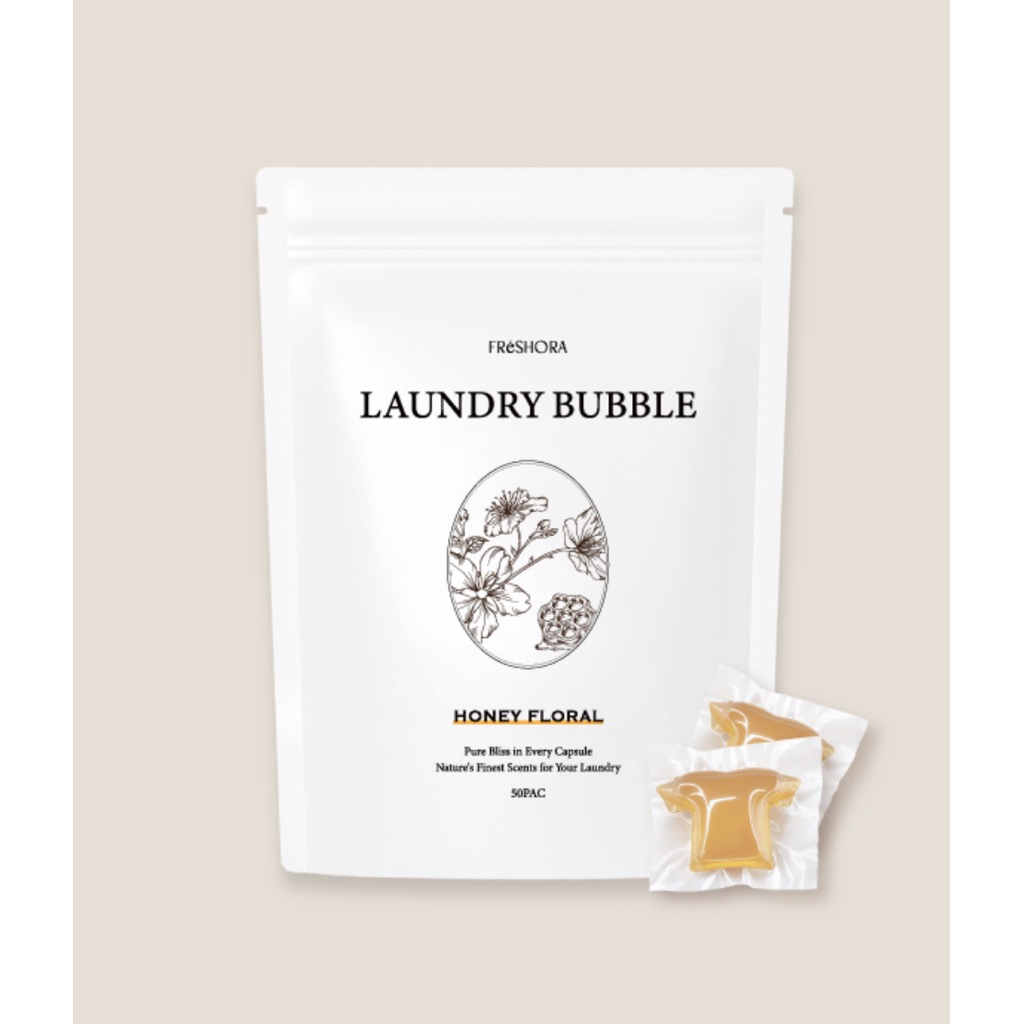 Viên giặt LAUNDRY BUBBLE hương hoa mật ngọt/hồng phấn/hương nắng ấm