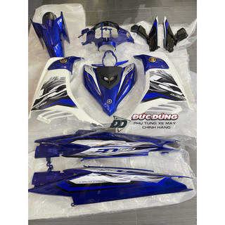  💫 Áo nhựa xe Exciter 135 2011 đến 2014 trắng xanh co tem 