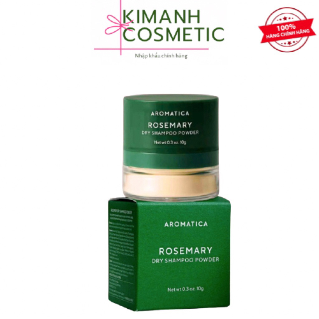 [KIMANH Cosmetics] Phấn gội đầu khô AROMATICA ROSEMARY DRY SHAMPOO POWDER 10g