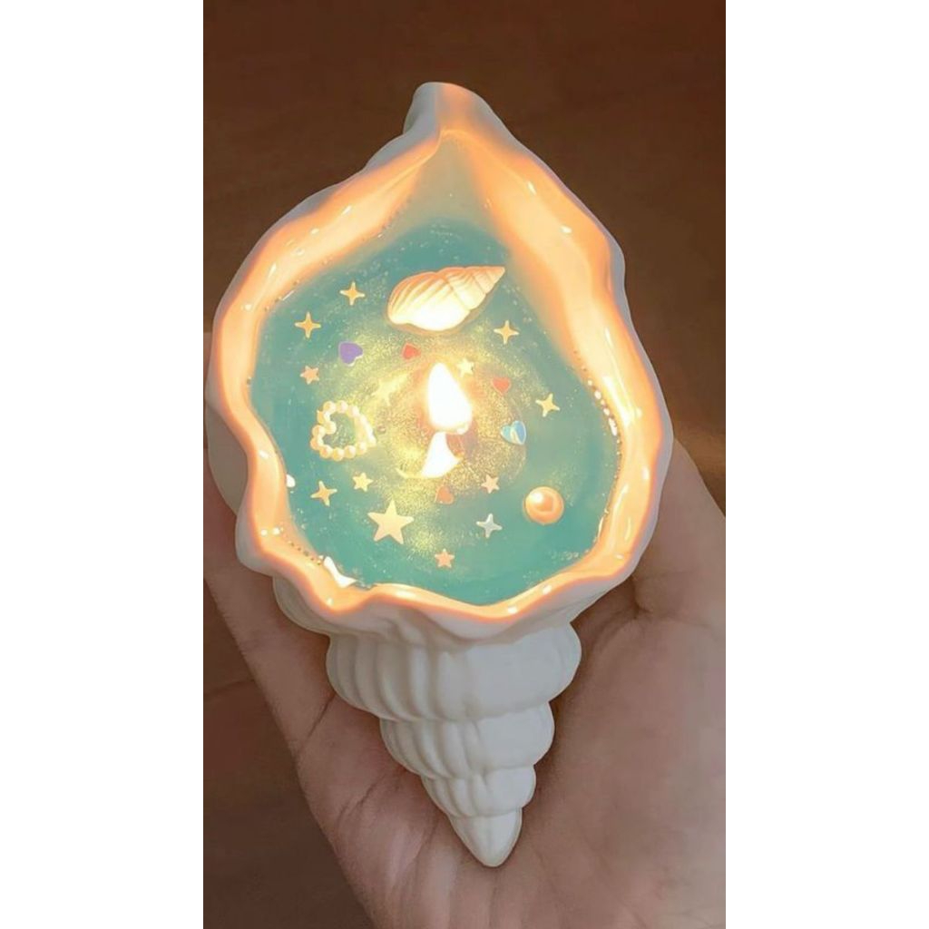 Nến thơm ốc biển giá rẻ, nến vỏ ốc siêu đẹp , nến thơm nhũ lấp lánh Papicandles, Quà tặng sinh nhật