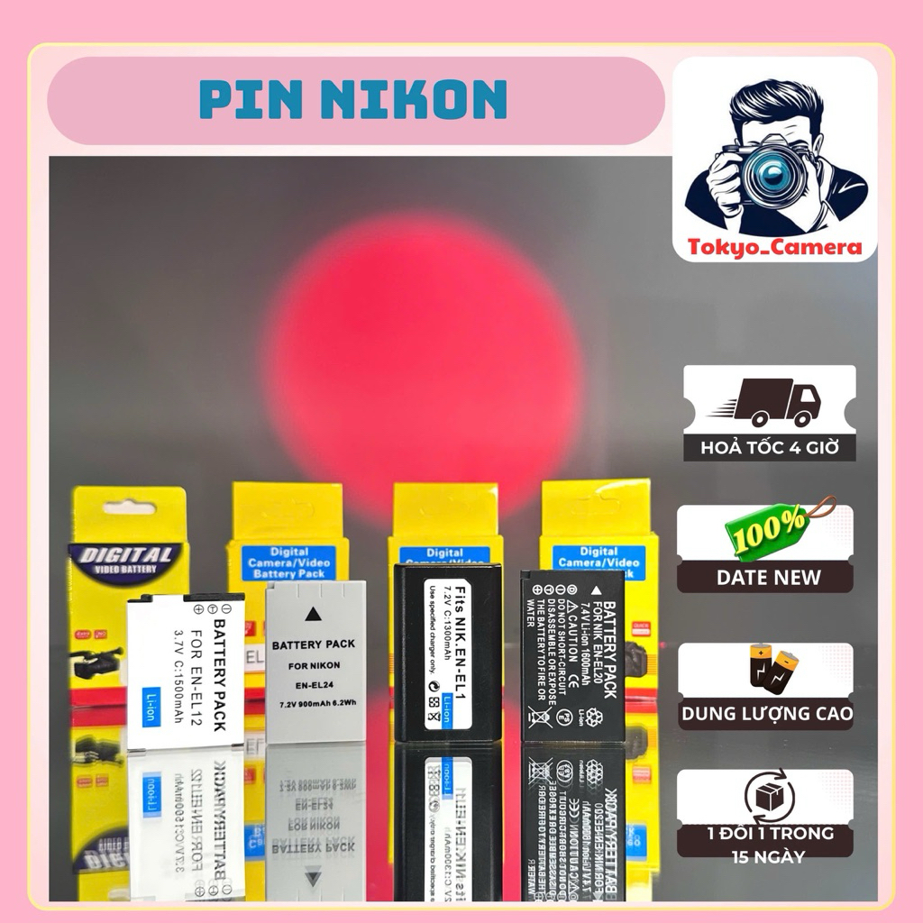 Pin Nikon EN-EL10/ EN-EL11/ EN-EL12/ EN-EL20/ EN-EL24 ( Pin thay thế dung lượng cao )
