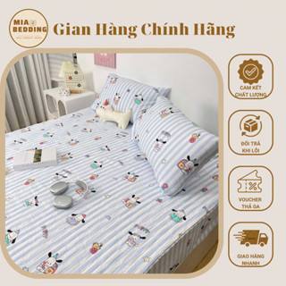 Ga gối cotton đũi icy trần bông dày dặn bền đẹp căng phẳng giảm nhăn xô khi trải
