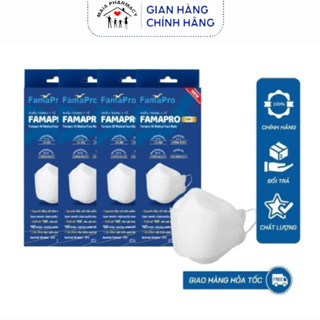 Khẩu trang y tế 4D Famapro Nam Anh| Khẩu trang KF94 cao cấp (10c/túi)