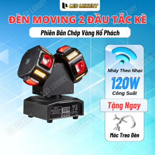 Đèn sân khấu moving 2 đầu xoay 360 cảm ứng âm thanh nháy theo nhạc dành cho sân khấu vũ trường, sự kiện, phòng bar....