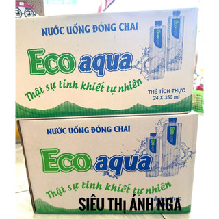 Thùng 24 Chai Nước Uống Đóng Chai Eco Aqua 350ml/ 500ml