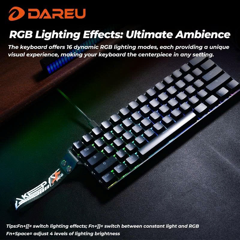 Bàn phím Rapid Trigger DAREU EK60 HE (DareU YULONG / FIRE Magnetic sw, RGB) | BigBuy360 - bigbuy360.vn